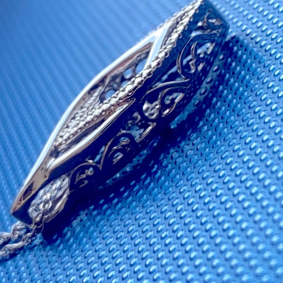 OCT trembler sterling silver Diamond necklace - Picture 5 of 6